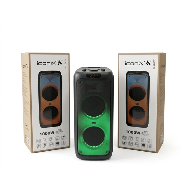 Haut Parleur Bluetooth Iconix Noir - Alpha10 - micro offert, photo 2 sur 5