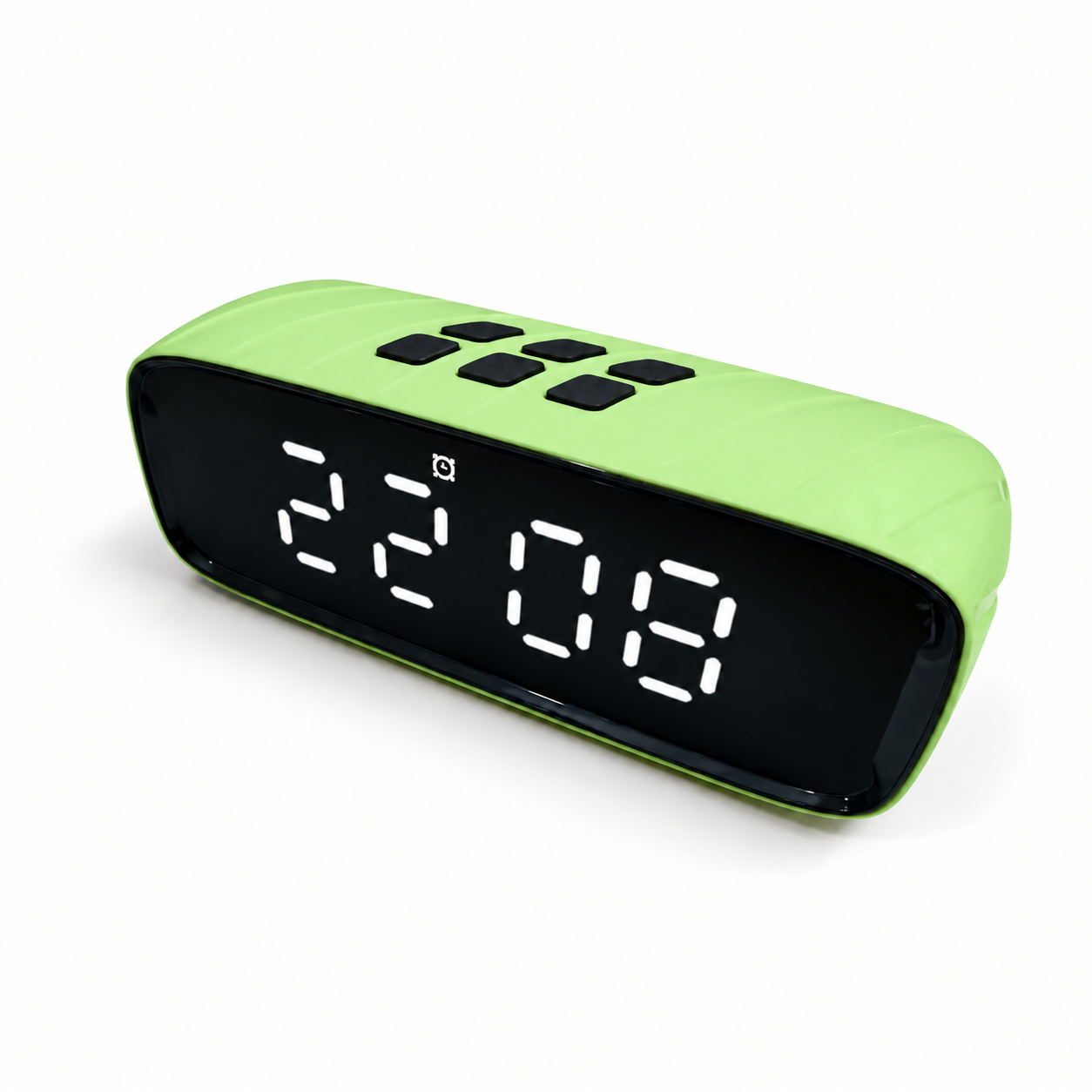 HAUT PARLEUR BLUETOOTH AVEC HORLOGE ALARME WSA-858 vert