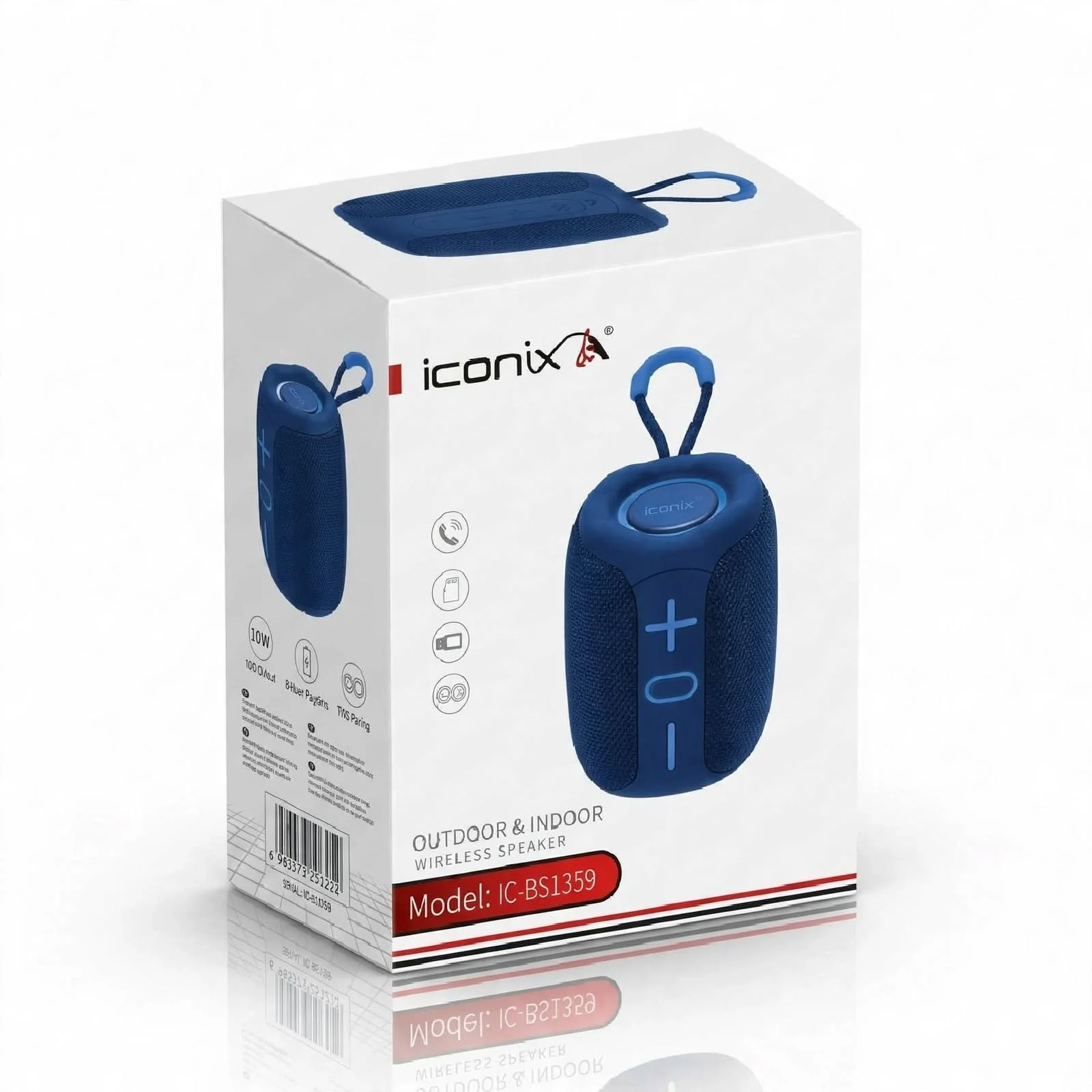 HAUT-PARLEUR ICONIX SANS FIL IC-BS1359 Bleu, photo 1 sur 2