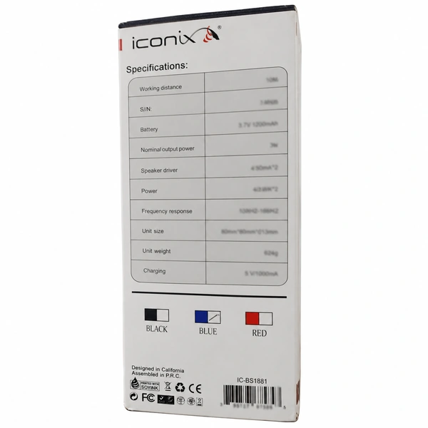 HAUT-PARLEUR ICONIX SANS FIL IC-BS1361 16w Bleu, photo 2 sur 2